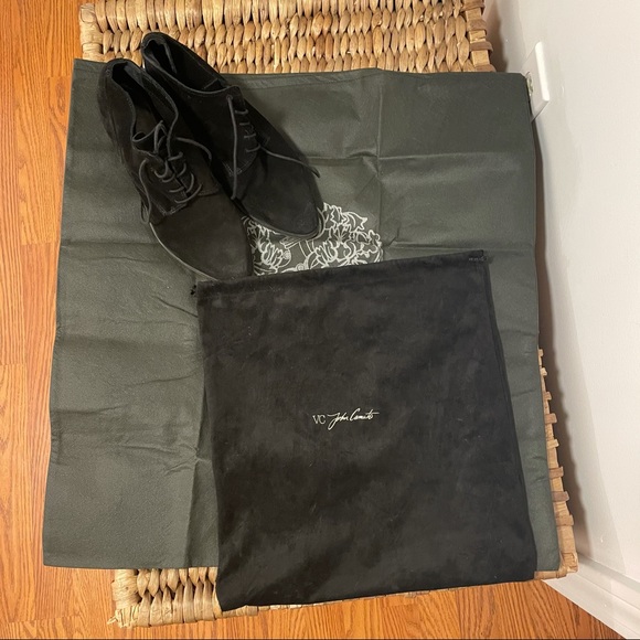 Vince Camuto black suede heeled booties - Picture 5 of 6